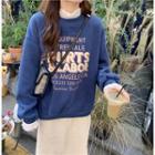 Lettering Pullover / Corduroy Straight-fit Skirt