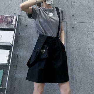 Suspender Wide Leg Dress Pants