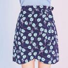 Petal-hem Floral Print Mini Skirt