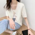 Two Tone Button-up Blazer