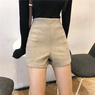 Zip-detail High Rise Shorts