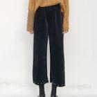Studded Cropped Wide-leg Pants
