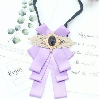 Embellished Ribbon Bow Tie