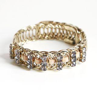 Embellished Chain Bangle (gold) One Size