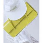 Flap Pleather Shoulder Bag Yellow - One Size