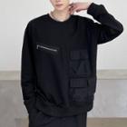 Long-sleeve Front Pocket Zipper Sweatshirt