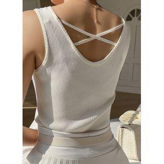 U-neck Strappy Sleeveless Knit Top
