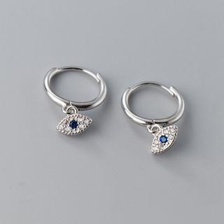 Rhinestone Eye Hoop Drop Earring
