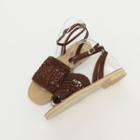 Weave Ankle-strap Flat Sandals