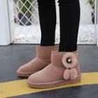 Fluffy Accent Snow Short Boots