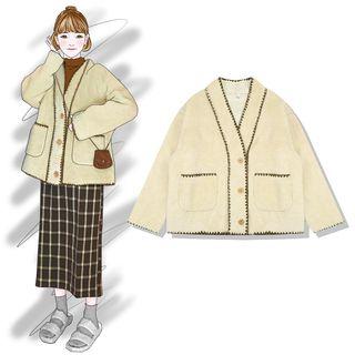 Single-breasted Fleece Jacket Jacket - One Size