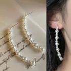 Faux Pearl Dangle Earring 1 Pair - 2018a - White - One Size