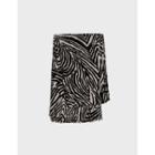 Fringed Zebra Long Scarf Brown - One Size