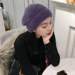 Furry-trim Beanie As Shown In Figure - M