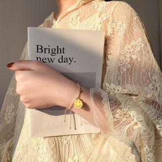 Alloy Smiley Bracelet Gold & Yellow - One Size