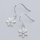 925 Sterling Silver Snowflake Dangle Earring S925 Silver - Earring - One Size