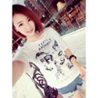 Short-sleeve Animal Print T-shirt
