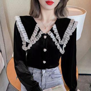 Ruffle Layered Collar Blouse
