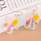 Acrylic Floral Drop Earring / Clip-on Earring