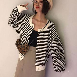 Striped Cardigan Stripes - Black & White - One Size