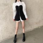 Long-sleeve Shirt Dress / Strapless Top