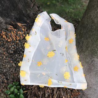 Floral Mesh Shopper Bag