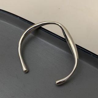 Irregular 925 Sterling Silver Open Bangle