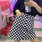 Checkerboard A-line Skirt