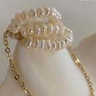 Pearl Cuff Earring 1pc - Gold & White - One Size