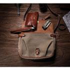 Genuine Leather Crossbody Bag Brown - One Size