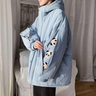 Panda Embroidered Hooded Jacket