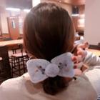 Chenille Rabbit / Bow Hair Tie