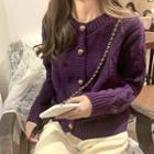 Long-sleeve Cardigan Violet - One Size