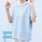 Hooded Short-sleeve T-shirt Blue - One Size