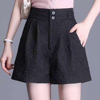 Textured Wide Leg Dress Shorts
