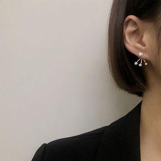 Silver Star Swing Earring 1 Pair - Earring - Star - One Size