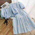 Flower Print Off-shoulder Blouse / Dress