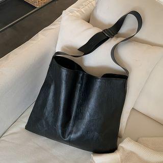 Plain Color Block Tote Bag