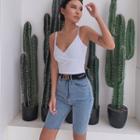 Deep V-neck Wrapped Crop
