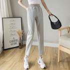 High-waist Straight-leg Linen Pants