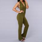 Halter-neck Open Back Jumpsuit