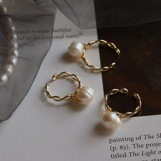 Faux Pearl Alloy Open Ring As Shown In Figure - One Size