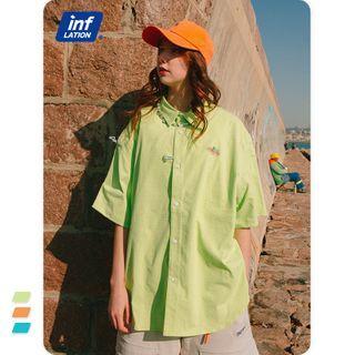 Unisex Short-sleeve Printed Loose Shirt