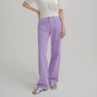 Colored Stitched Wide-leg Pants