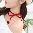 Fabric Flower Knotted Choker