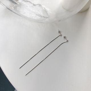 925 Sterling Silver Threader Earring 1 Pair - E208 - One Size