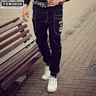 Slim-fit Lettering Jeans