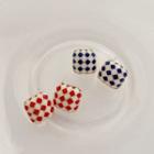 Square Checker Glaze Earring