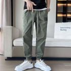Mid Rise Letter Embroidered Baggy Pants