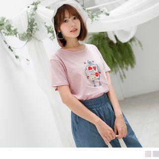 Rebot Print Short Sleeve T-shirt